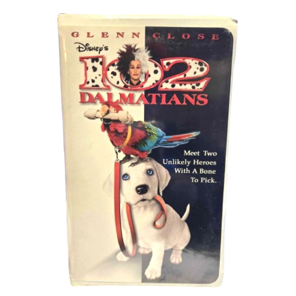Disney’s 102 Dalmatians VHS (2000) Glenn Close Cruella de Vil Family Movie